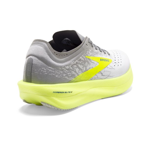 Brooks Hyperion Elite 2 Men's Road Running Shoes White Silver Yellow | ZA-ONP756490