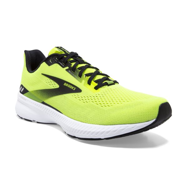 Brooks Launch 8 Men's Road Running Shoes Yellow Black White | ZA-YGQ640531