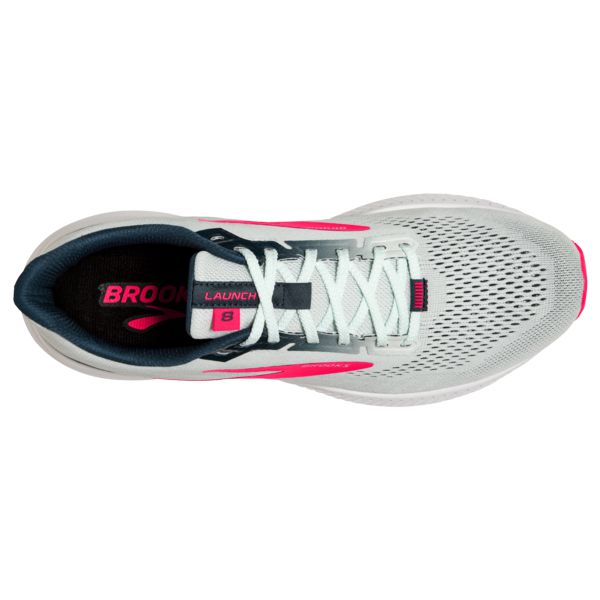 Brooks Launch 8 Women's Road Running Shoes Grey Pink White | ZA-EPY165780