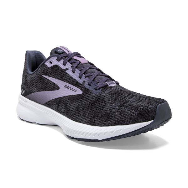 Brooks Launch 8 Women's Road Running Shoes Black Purple White | ZA-JGN024917