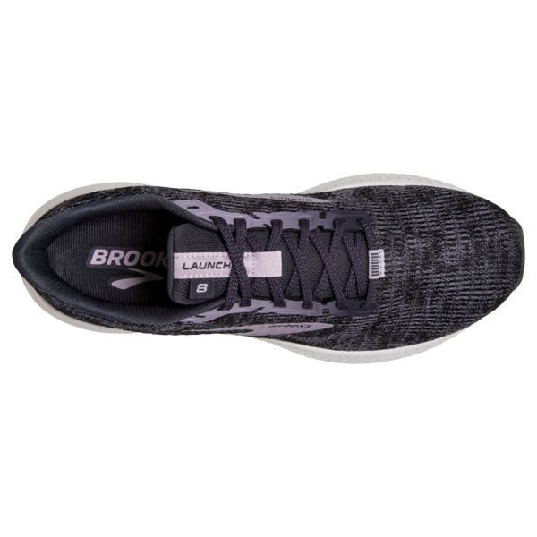 Brooks Launch 8 Women's Road Running Shoes Black Purple White | ZA-JGN024917