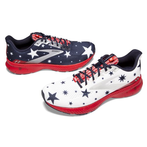 Brooks Launch 8 Women's Road Running Shoes Blue Red White | ZA-XSB154903