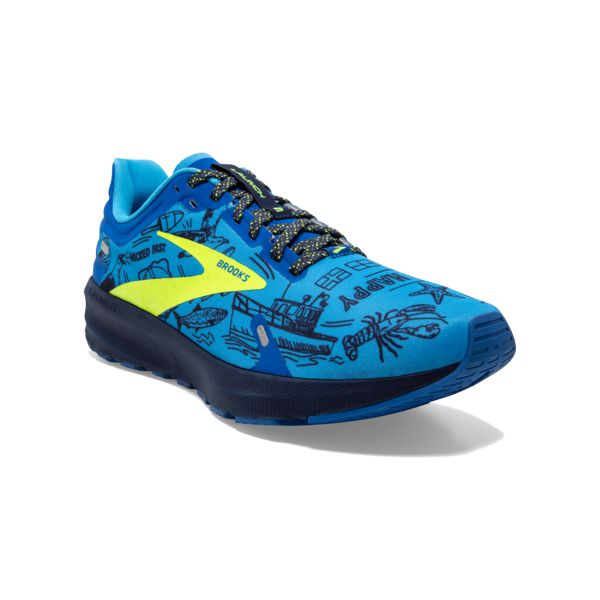 Brooks Launch 9 Men's Road Running Shoes Blue Yellow Black | ZA-MID249670