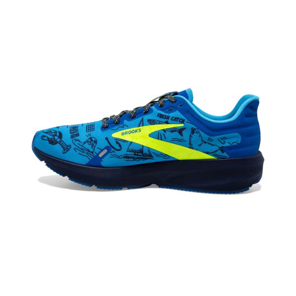 Brooks Launch 9 Men's Road Running Shoes Blue Yellow Black | ZA-MID249670