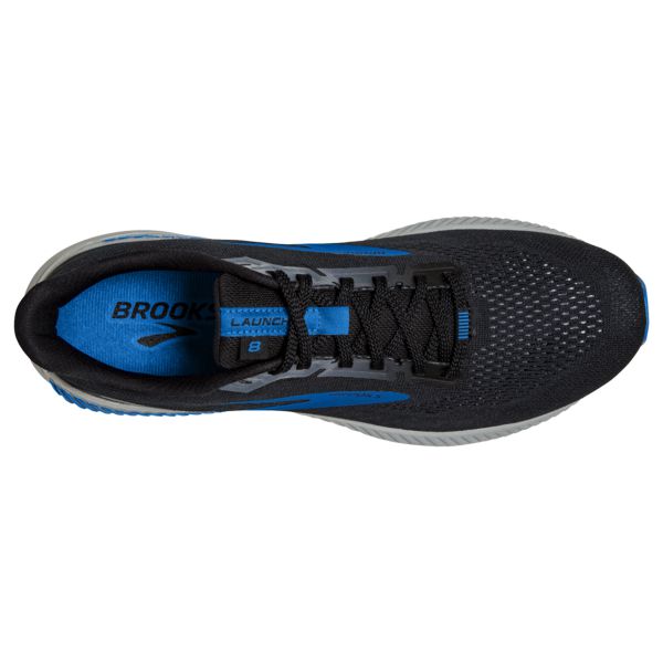 Brooks Launch GTS 8 Men's Road Running Shoes Black Grey Blue | ZA-HYP742938