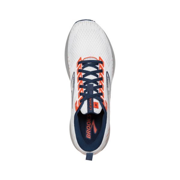 Brooks Levitate 5 Men's Road Running Shoes White Blue Orange | ZA-GTK310824