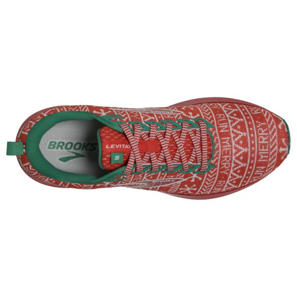 Brooks Levitate 5 Men's Road Running Shoes Red White Green | ZA-MEN591382