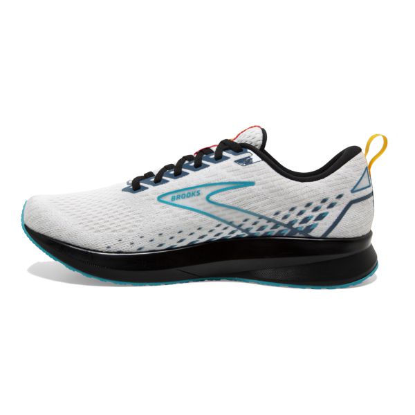 Brooks Levitate 5 Men's Road Running Shoes White Blue Black | ZA-MJB463259