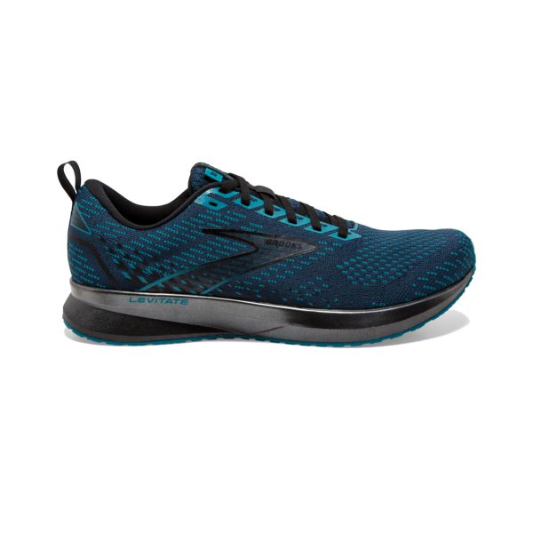 Brooks Levitate 5 Men\'s Road Running Shoes Navy Green Black | ZA-ZXH937658