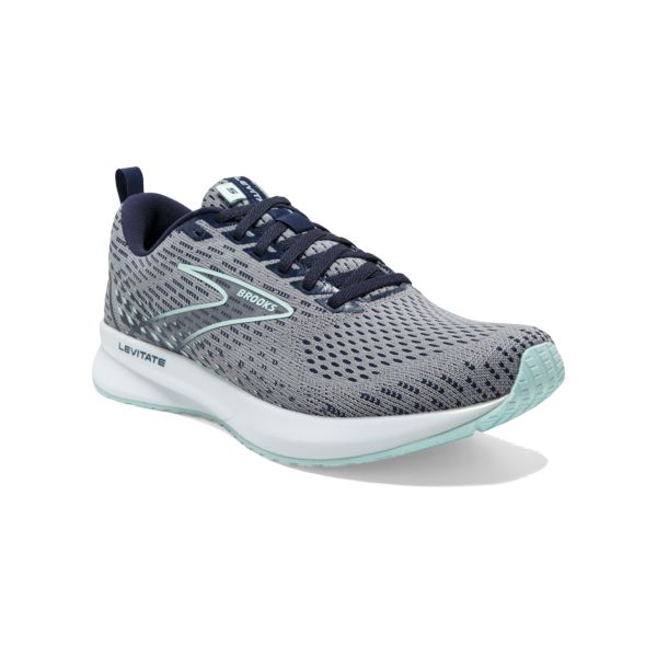 Brooks Levitate 5 Women's Road Running Shoes Grey Navy White | ZA-TFY105832