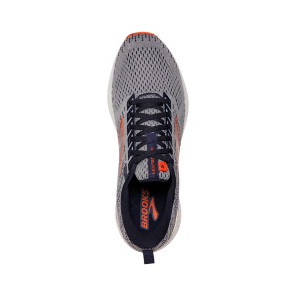 Brooks Levitate GTS 5 Men's Road Running Shoes Grey Orange White | ZA-MJD094735