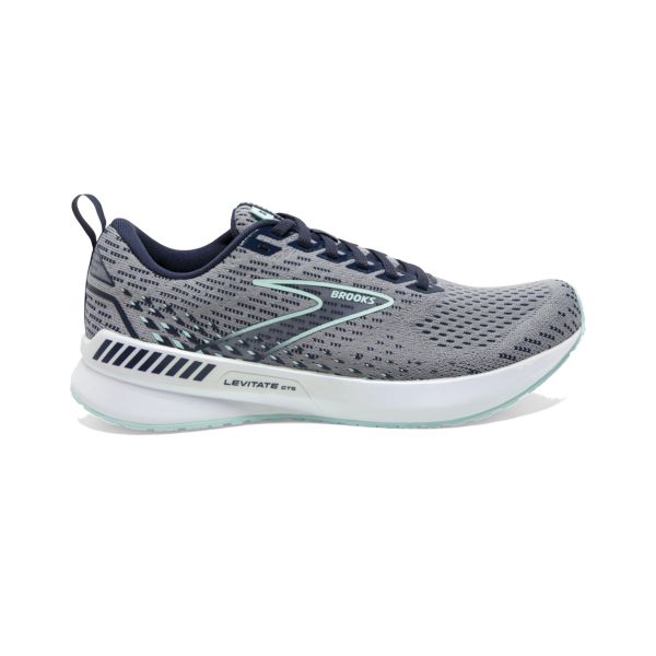 Brooks Levitate GTS 5 Women\'s Road Running Shoes Grey Navy White | ZA-PHS018965