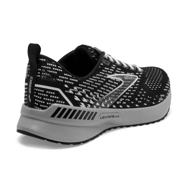 Brooks Levitate GTS 5 Women's Road Running Shoes Black Grey White | ZA-VIB103628