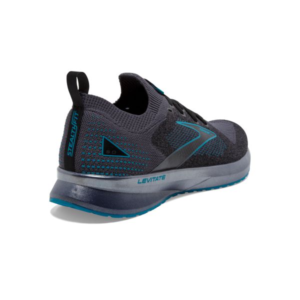 Brooks Levitate StealthFit 5 Men's Road Running Shoes Black Turquoise | ZA-GLS967831