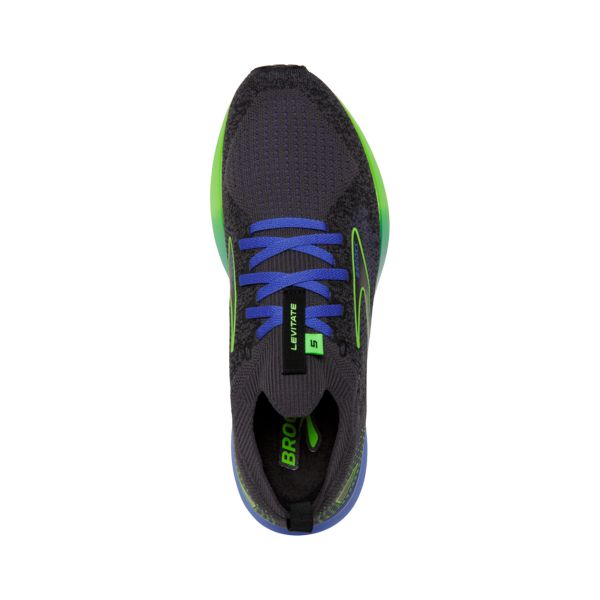 Brooks Levitate StealthFit 5 Men's Road Running Shoes Black Blue Green | ZA-RSQ478635