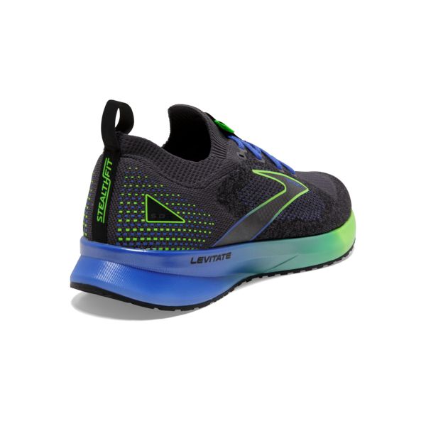 Brooks Levitate StealthFit 5 Men's Road Running Shoes Black Blue Green | ZA-RSQ478635