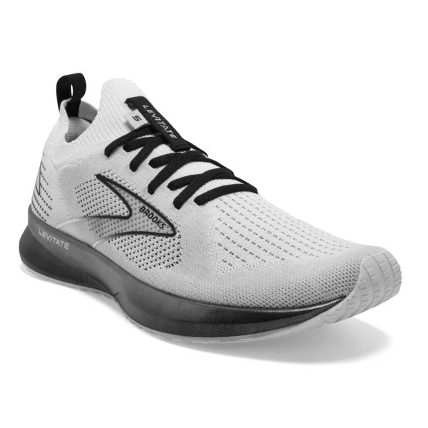 Brooks Levitate StealthFit 5 Men's Road Running Shoes White Grey Black | ZA-WKY198026