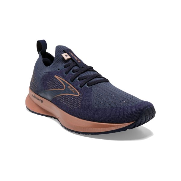 Brooks Levitate StealthFit 5 Women's Road Running Shoes Navy Gold | ZA-GPH873192