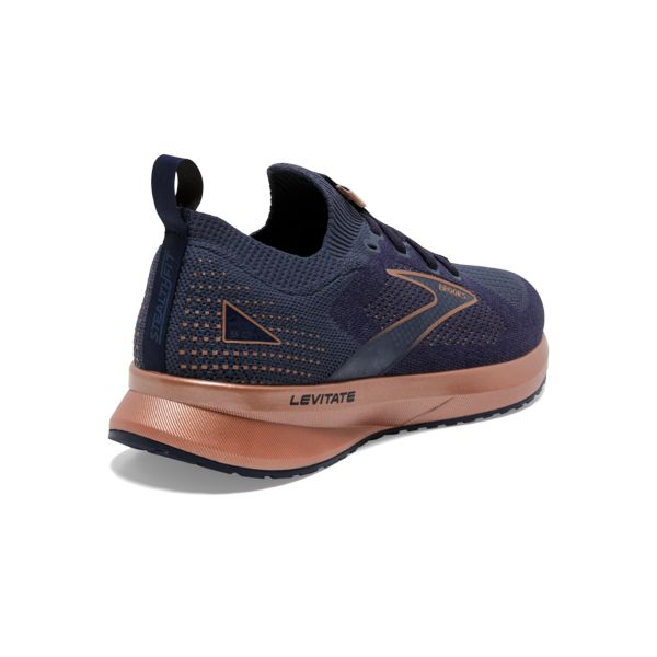 Brooks Levitate StealthFit 5 Women's Road Running Shoes Navy Gold | ZA-GPH873192