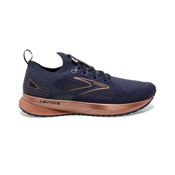 Brooks Levitate StealthFit 5 Women\'s Road Running Shoes Navy Gold | ZA-GPH873192