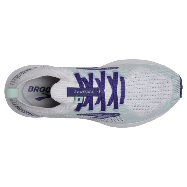 Brooks Levitate StealthFit 5 Women's Road Running Shoes White Navy Blue | ZA-RSQ650439