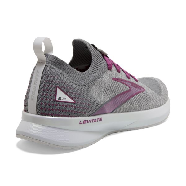 Brooks Levitate StealthFit 5 Women's Road Running Shoes White Grey Red | ZA-SFU805492