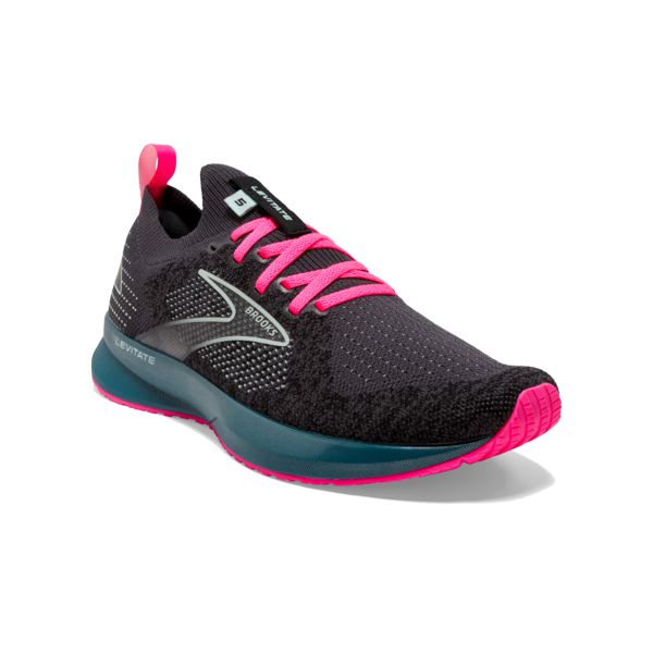 Brooks Levitate StealthFit 5 Women's Road Running Shoes Black Blue Pink | ZA-SZM839271