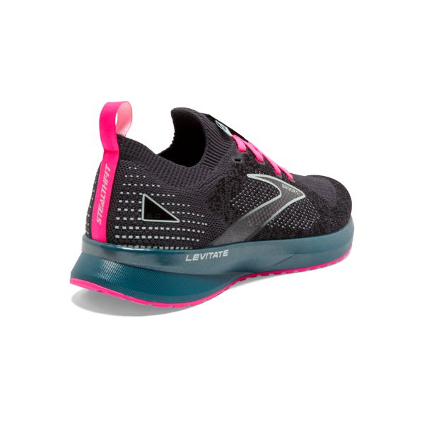 Brooks Levitate StealthFit 5 Women's Road Running Shoes Black Blue Pink | ZA-SZM839271