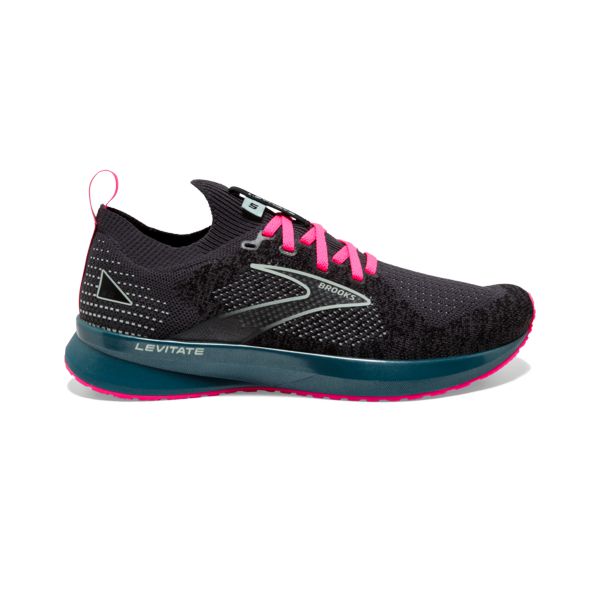 Brooks Levitate StealthFit 5 Women\'s Road Running Shoes Black Blue Pink | ZA-SZM839271