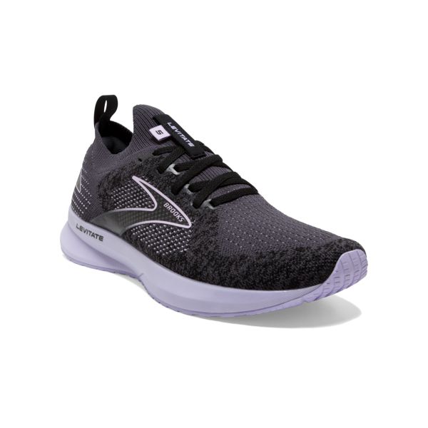 Brooks Levitate StealthFit 5 Women's Road Running Shoes Black Grey Purple | ZA-YRT340975