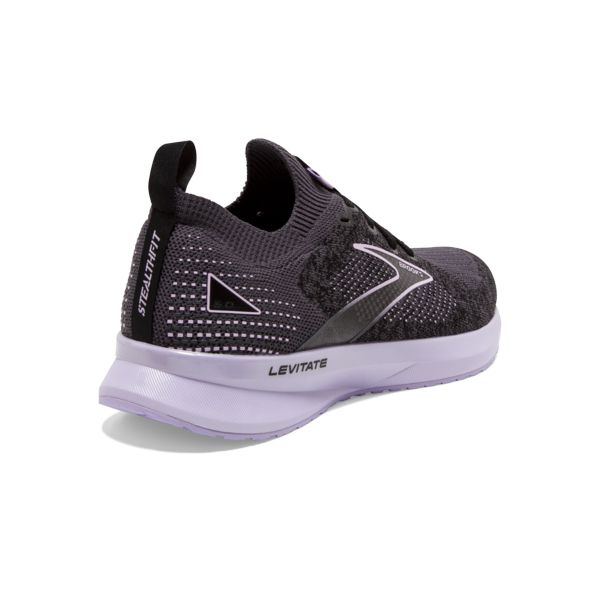 Brooks Levitate StealthFit 5 Women's Road Running Shoes Black Grey Purple | ZA-YRT340975