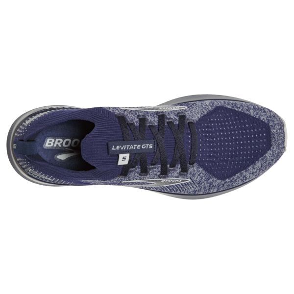 Brooks Levitate StealthFit GTS 5 Men's Road Running Shoes Grey Navy White | ZA-LVI026431