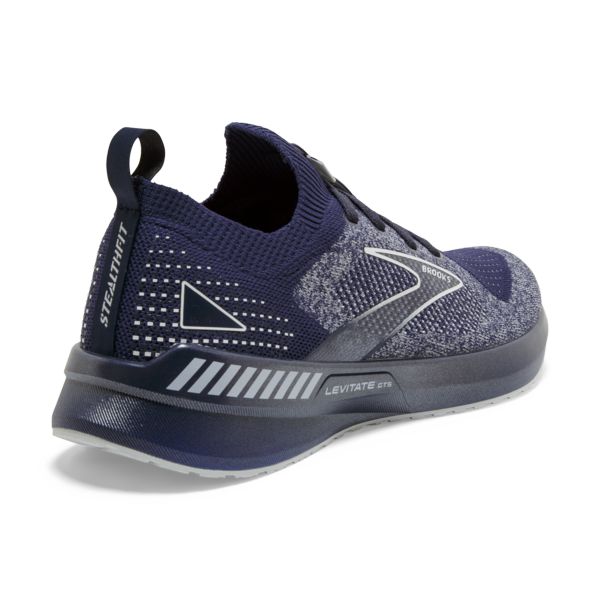 Brooks Levitate StealthFit GTS 5 Men's Road Running Shoes Grey Navy White | ZA-LVI026431