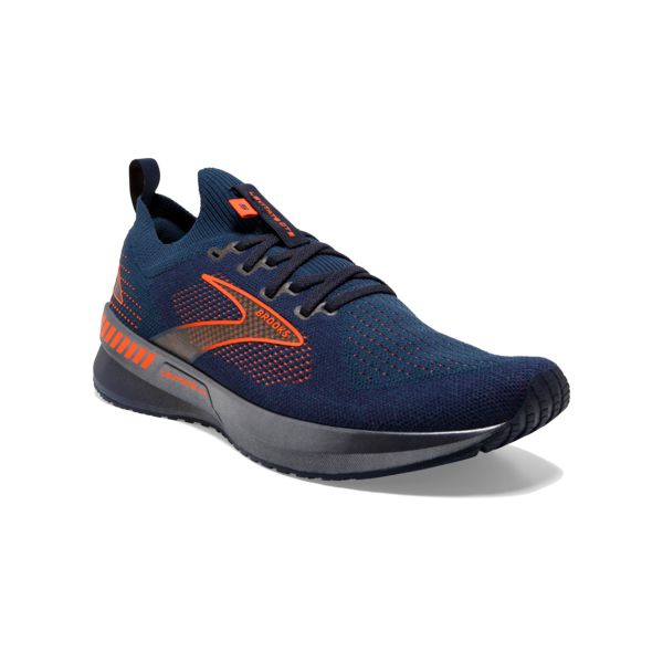 Brooks Levitate StealthFit GTS 5 Men's Road Running Shoes Navy Orange | ZA-ODI742163