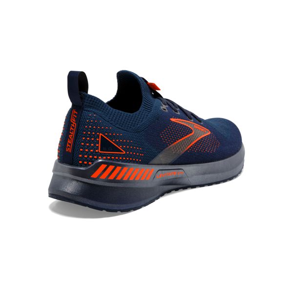 Brooks Levitate StealthFit GTS 5 Men's Road Running Shoes Navy Orange | ZA-ODI742163