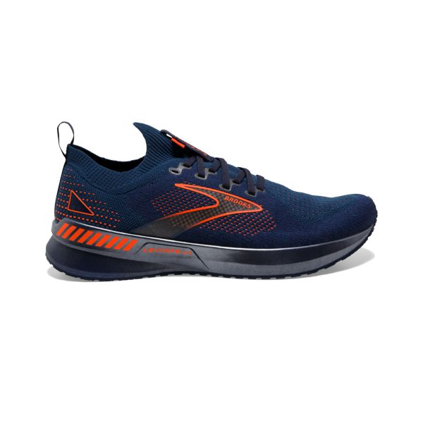 Brooks Levitate StealthFit GTS 5 Men\'s Road Running Shoes Navy Orange | ZA-ODI742163