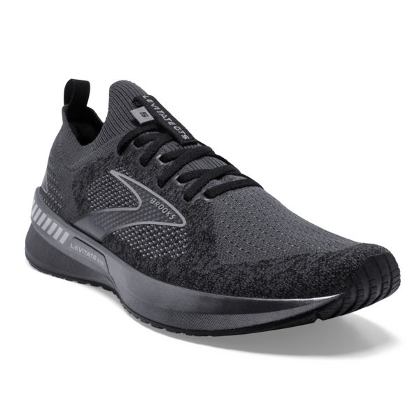 Brooks Levitate StealthFit GTS 5 Men's Road Running Shoes Black Grey | ZA-QLR518396