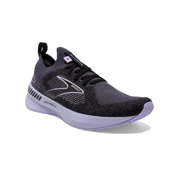 Brooks Levitate StealthFit GTS 5 Women's Road Running Shoes Black Grey Purple | ZA-VGI652084