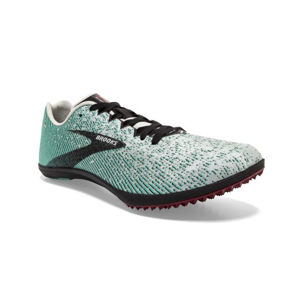 Brooks Mach 19 Spikeless Women's Racing Shoes Grey Black Green | ZA-PTN837564