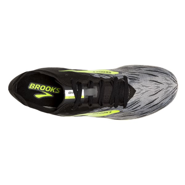 Brooks QW-K v4 Women's Racing Shoes Black Grey Yellow | ZA-JEB219407