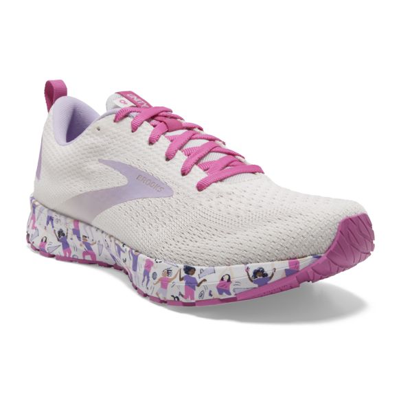 Brooks Revel 4 Women's Road Running Shoes White Purple Pink | ZA-RFM986712