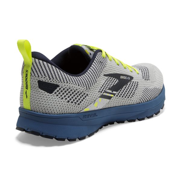 Brooks Revel 5 Men's Road Running Shoes Grey Yellow Blue | ZA-GIS872164