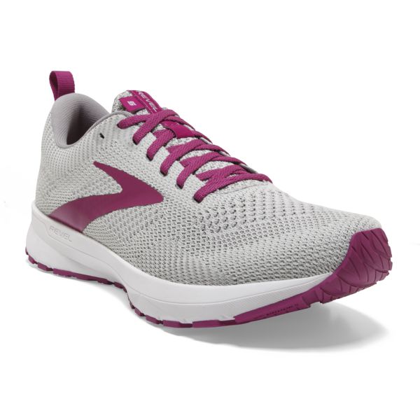 Brooks Revel 5 Women's Road Running Shoes Grey Purple White | ZA-DJI912308