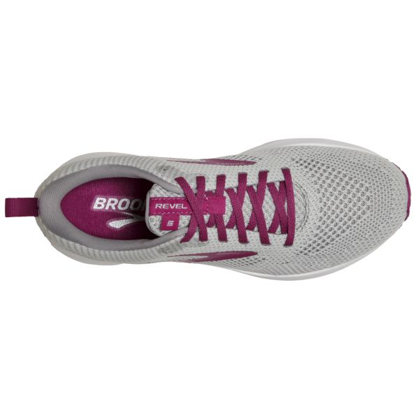 Brooks Revel 5 Women's Road Running Shoes Grey Purple White | ZA-DJI912308