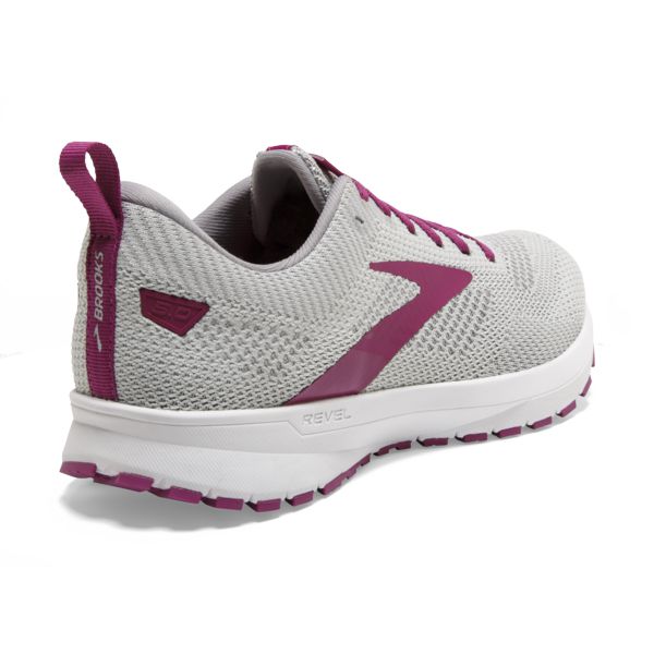 Brooks Revel 5 Women's Road Running Shoes Grey Purple White | ZA-DJI912308