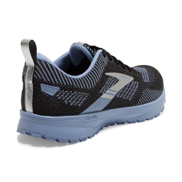 Brooks Revel 5 Women's Road Running Shoes Black Blue Silver | ZA-HCL284937