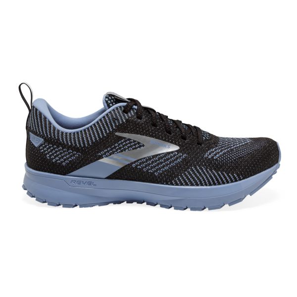 Brooks Revel 5 Women\'s Road Running Shoes Black Blue Silver | ZA-HCL284937