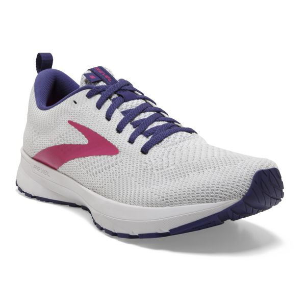 Brooks Revel 5 Women's Road Running Shoes White Navy Pink | ZA-RMQ473651