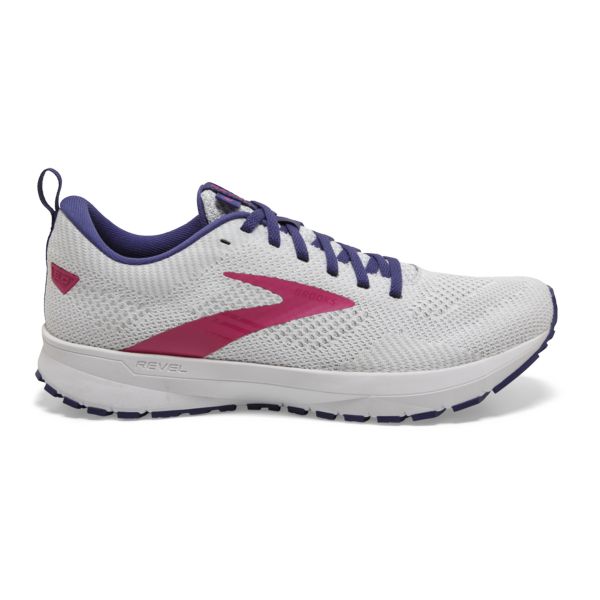 Brooks Revel 5 Women\'s Road Running Shoes White Navy Pink | ZA-RMQ473651