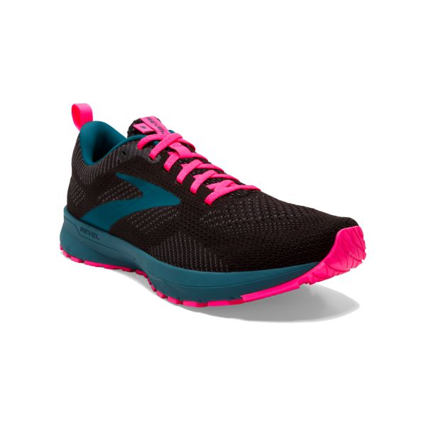 Brooks Revel 5 Women's Road Running Shoes Black Blue Pink | ZA-VJR827456